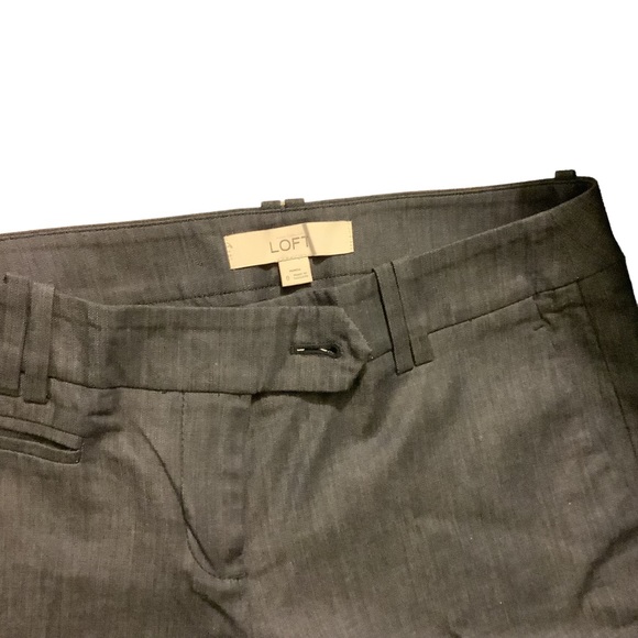 LOFT Navy Blue Cotton Bermuda Shorts w Pockets-Size 0 - Picture 2 of 9